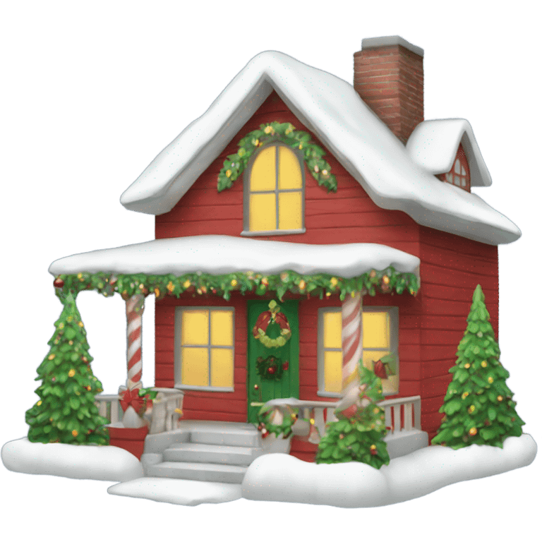 Christmas house emoji