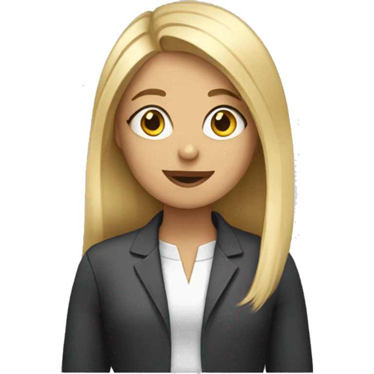 SOCIAL MEDIA MANGER,  A GIRL WITH BLONDE HAIR emoji