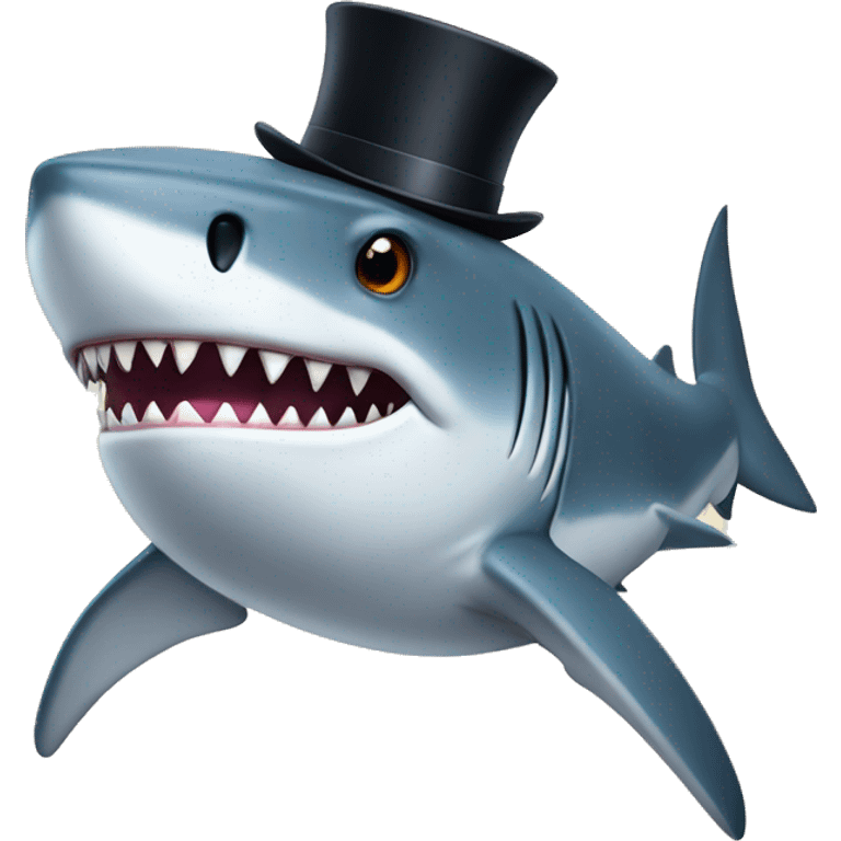 shark wth tophat emoji