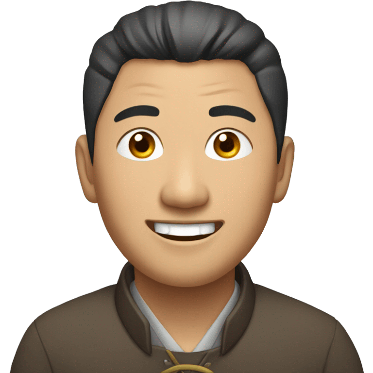 Smiling Mongolian man emoji