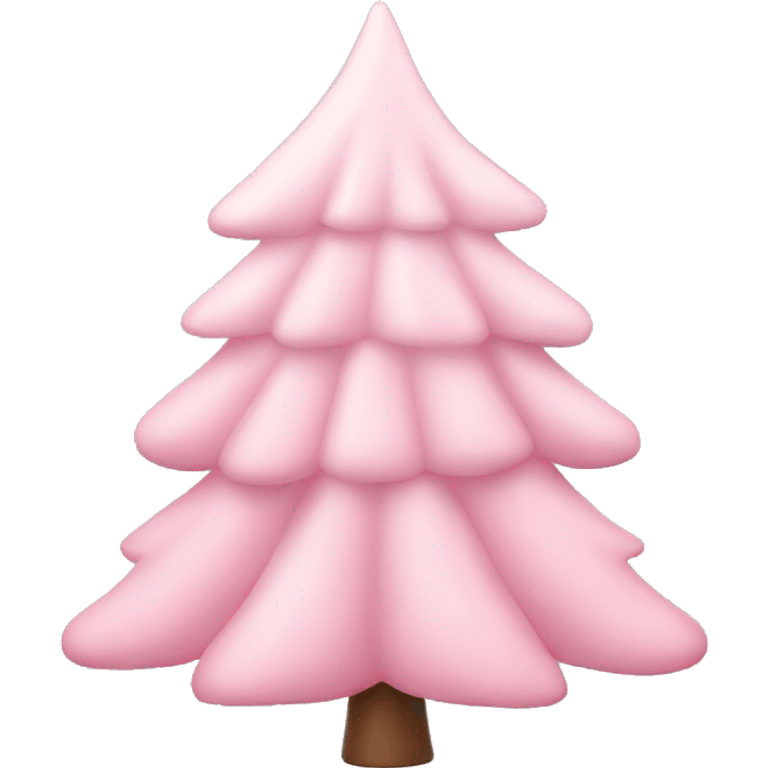 pastel pink christmas tree emoji