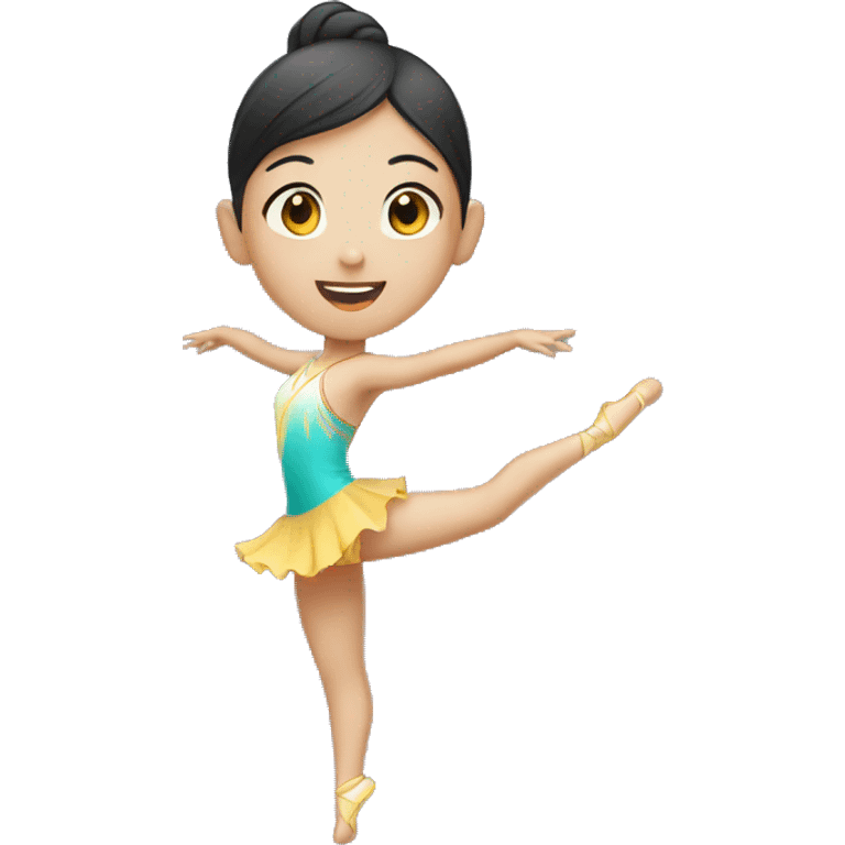 a Chinese girl doing rhythmic gymnastics emoji