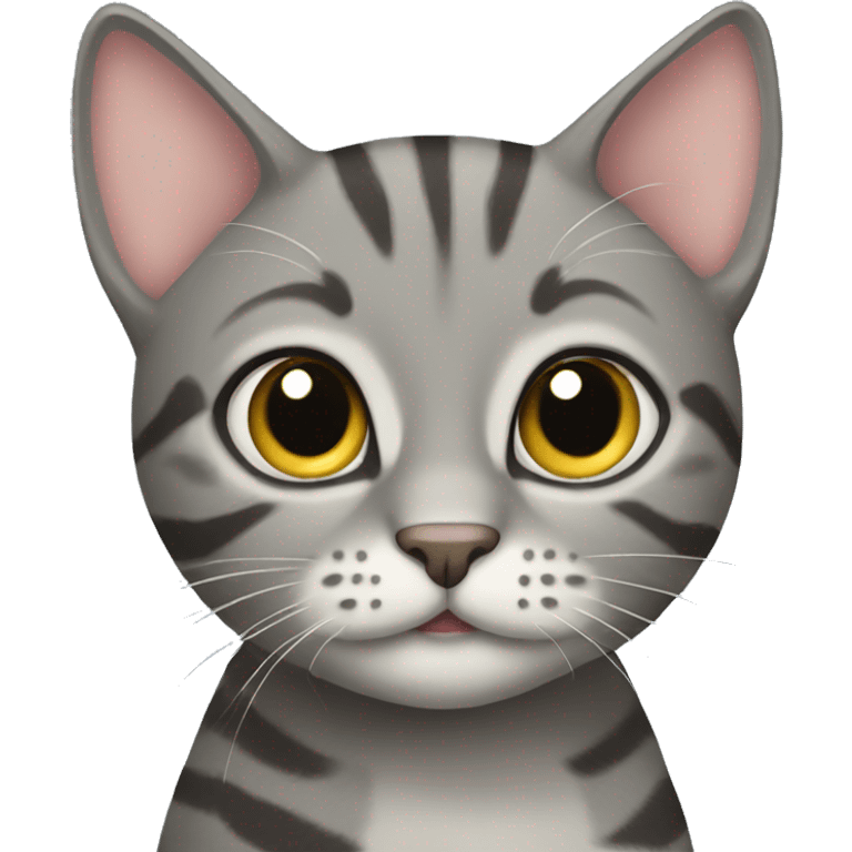 Gray tabby cat emoji