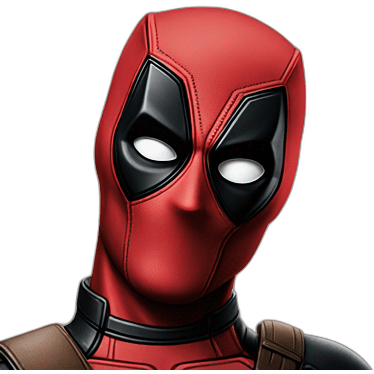 Deadpool saying no in text big emoji