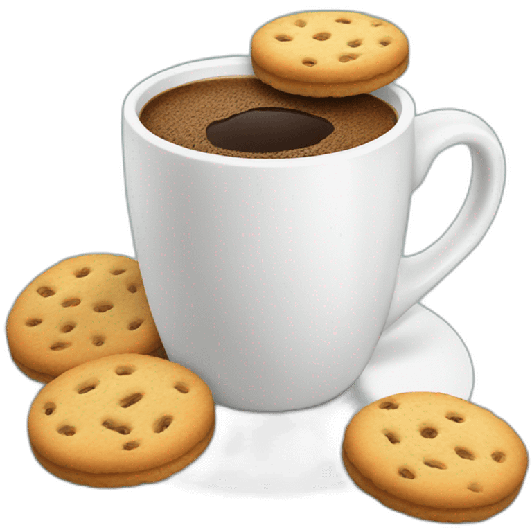 Cup of coffee with biscuits  emoji