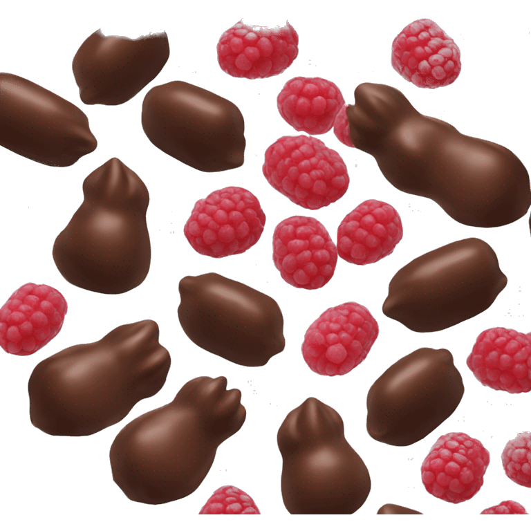 Tru fru, chocolate covered raspberries  emoji