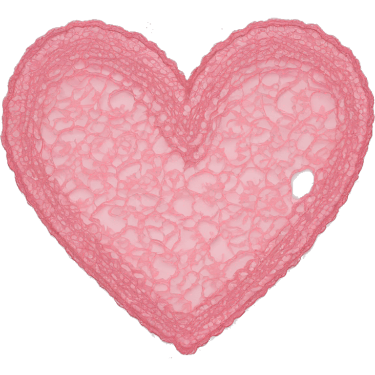 Pink lace heart emoji