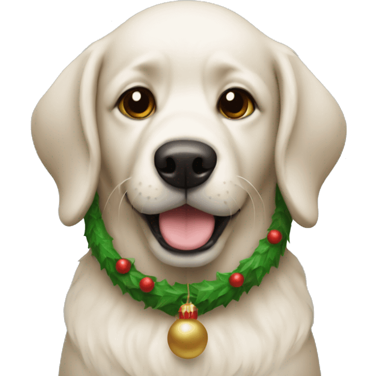 Christmas dog emoji