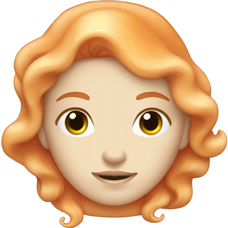 pale skinned orange mermaid  emoji