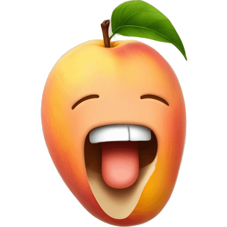 Thumb stuck in a peach emoji