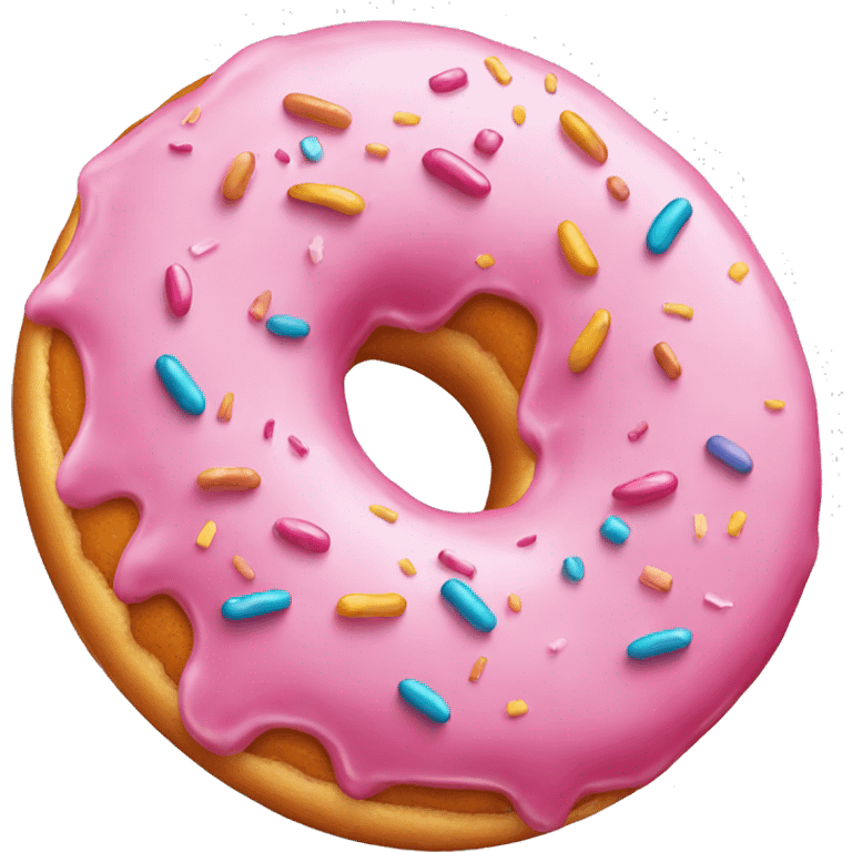 Pink donut with sprinkles emoji