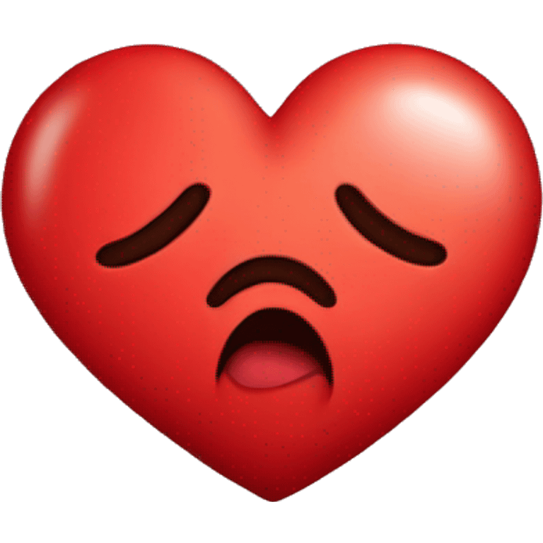 Red heart with a kiss face emoji