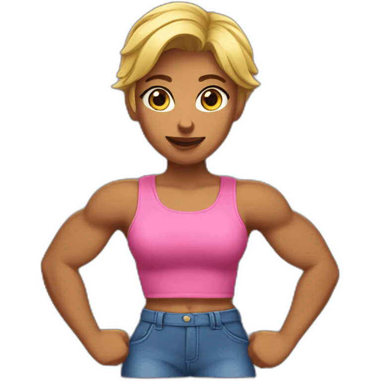 Une fille musclé emoji