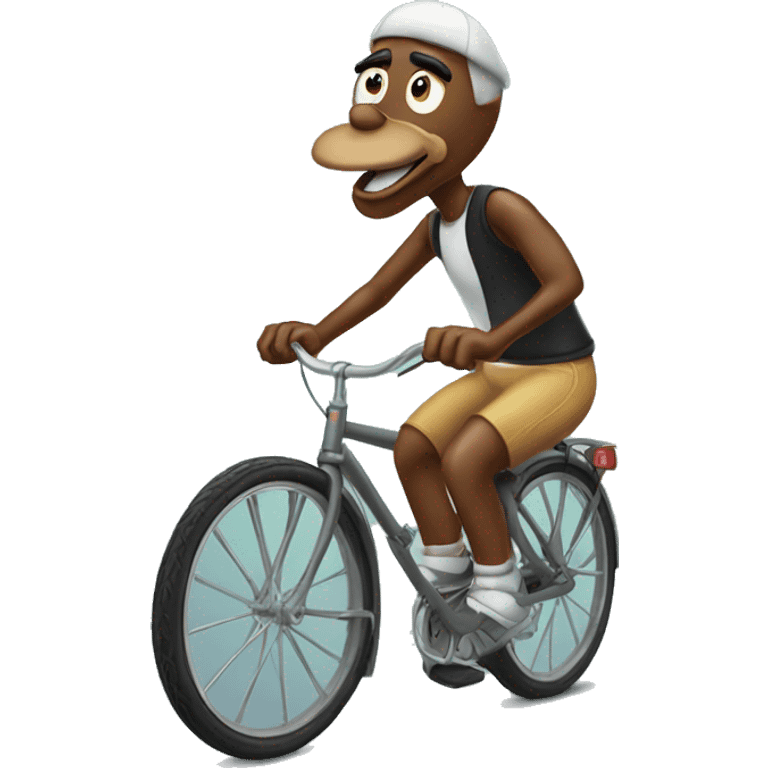 Looney toon on bicycle emoji