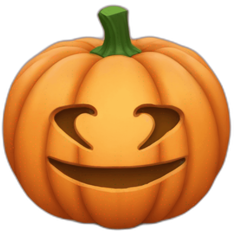 heart in the form of a pumpkin emoji