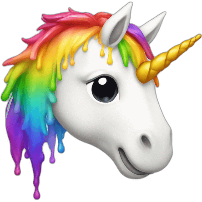 rainbow puking unicorn emoji