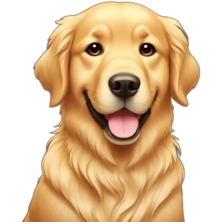 Golden Retriever cute kawaii emoji