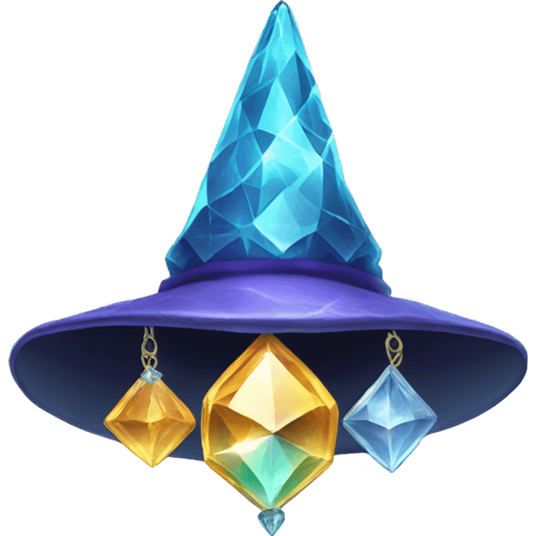 crystal wizard hat emoji