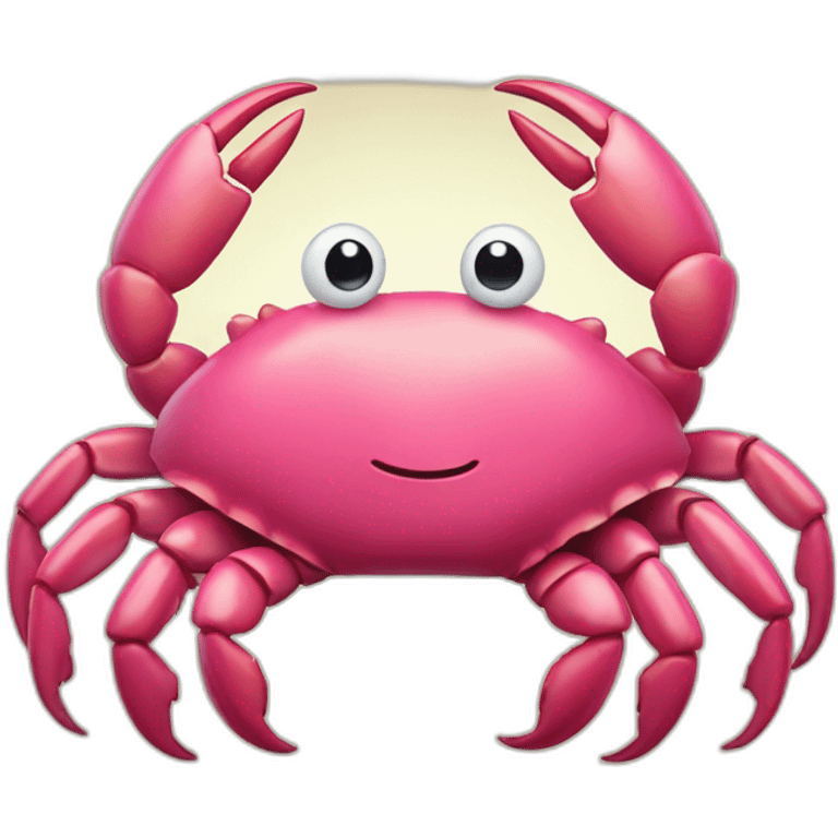 gigantic pink crab, smiling emoji