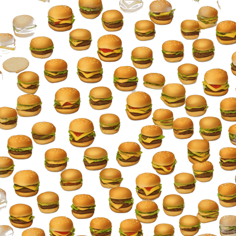 McDonald’s tray with a mountain of burgers emoji