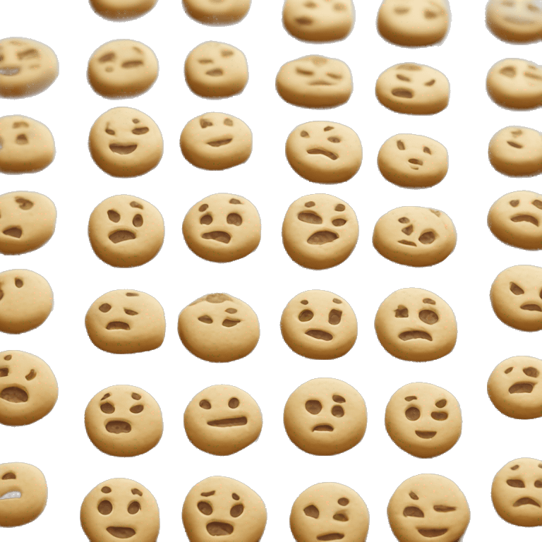 Flat Realistic raw cookie dough rolled out and with cookie cutters sitting in the dough. emoji