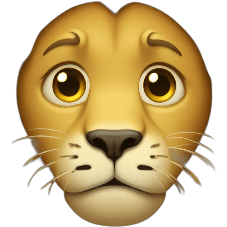 Sad lion tears emoji