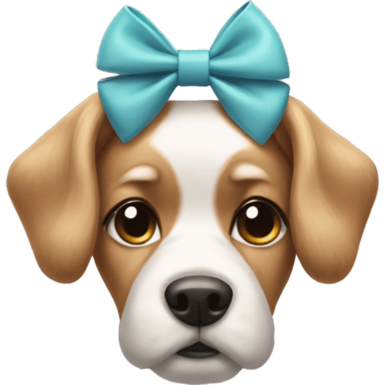 Dog with bow in hair emoji