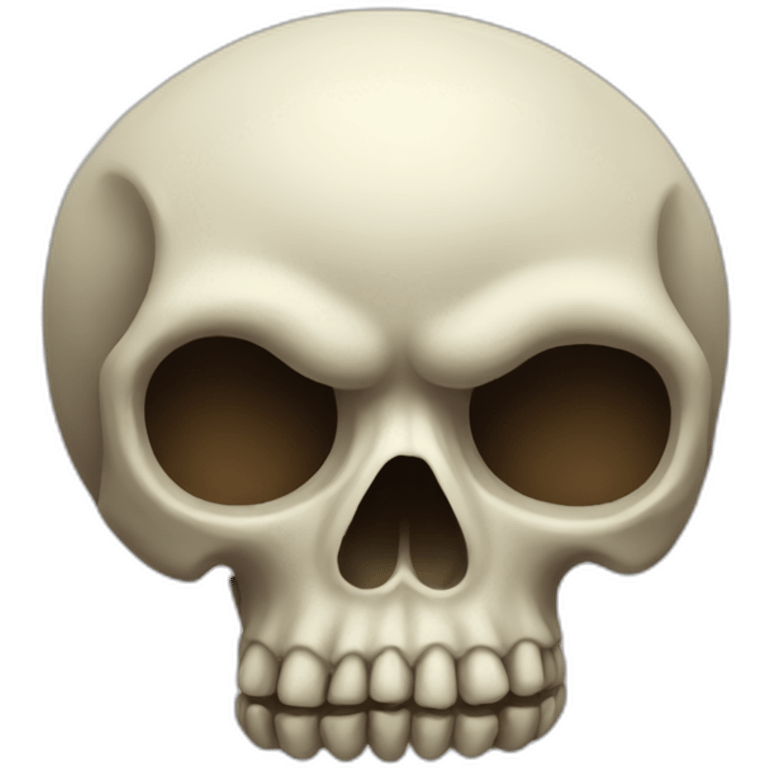 Big skull with tiny body emoji