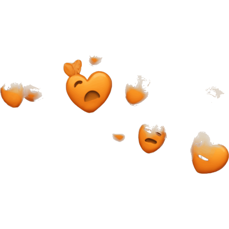 Orange broken heart emoji emoji