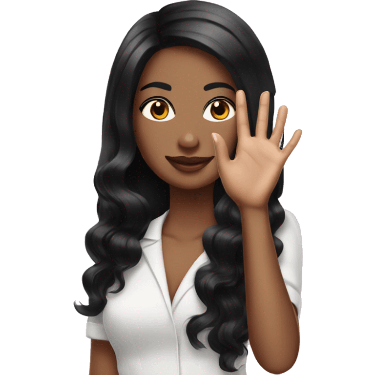 manicure master with square black hair girl emoji