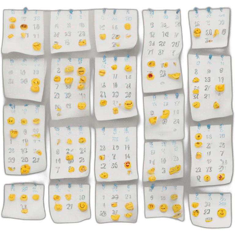 Busy calendar emoji