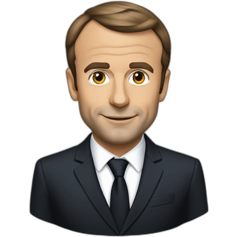 emmanuel macron in a suit emoji