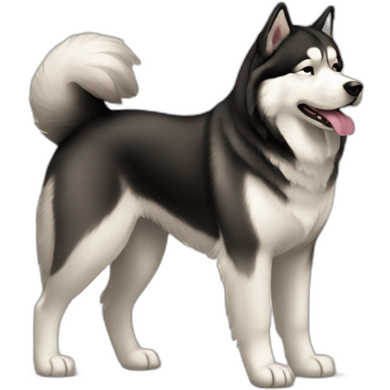 Dog Alaskan Malamute full-height emoji