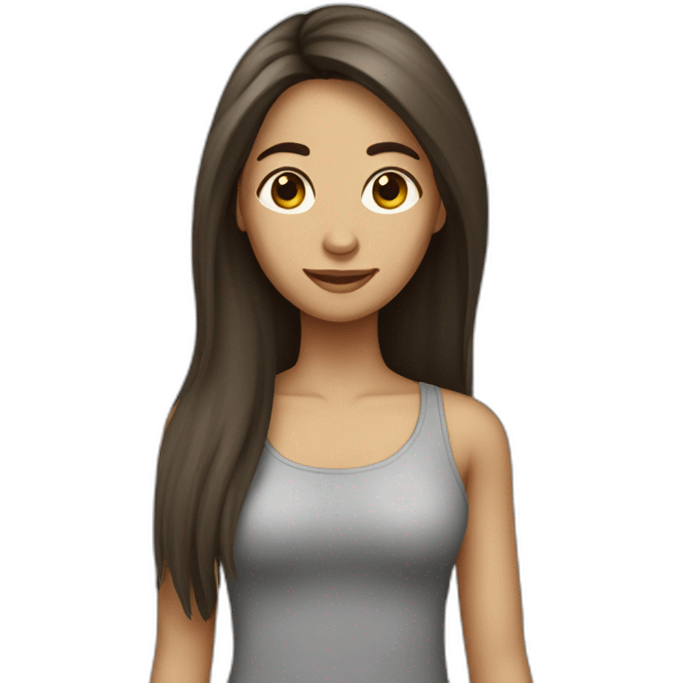 Chilean skinny woman with long hair emoji