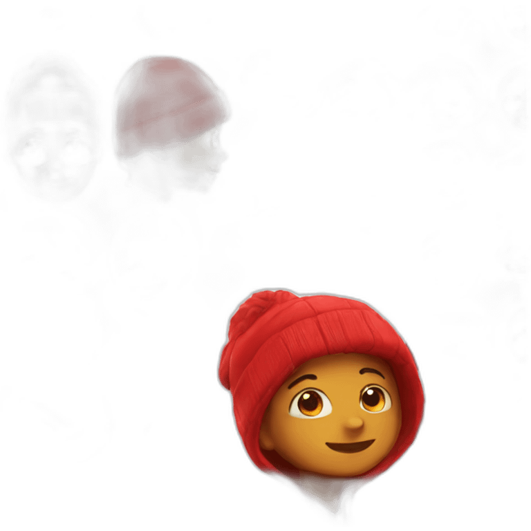 kid red bobble beany emoji