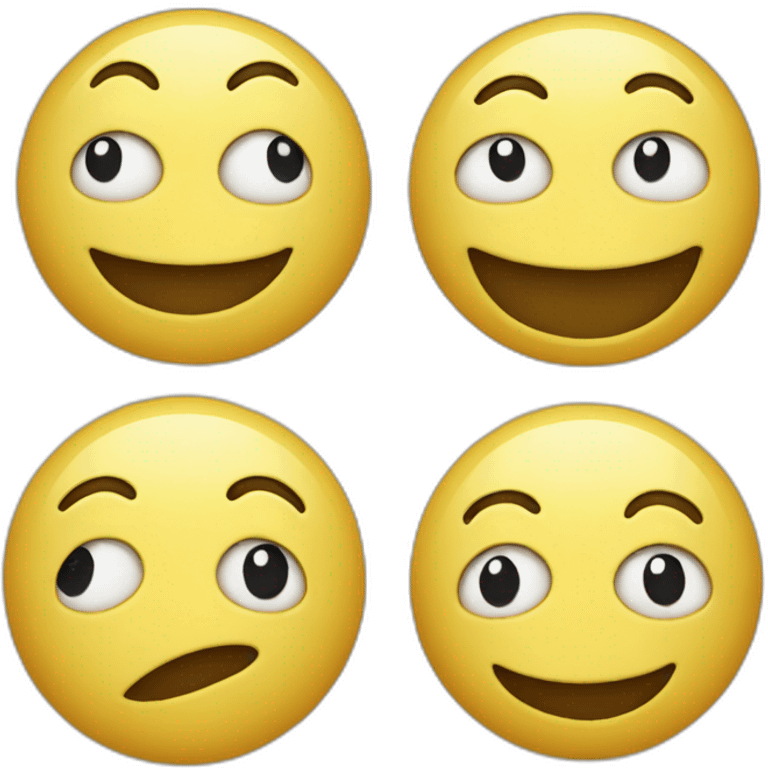 Smiley à deux visages emoji