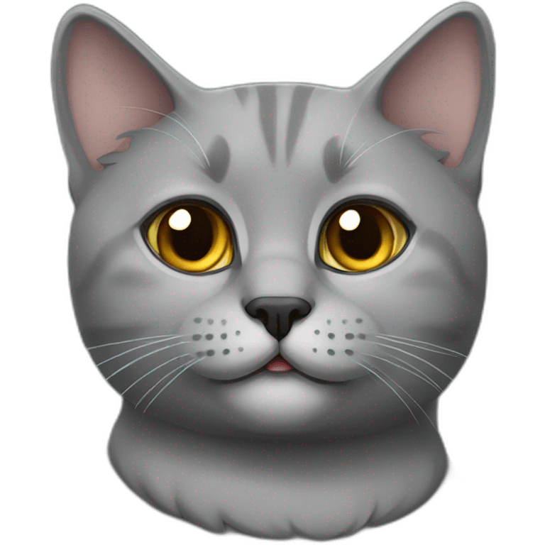 grey british cat cute emoji