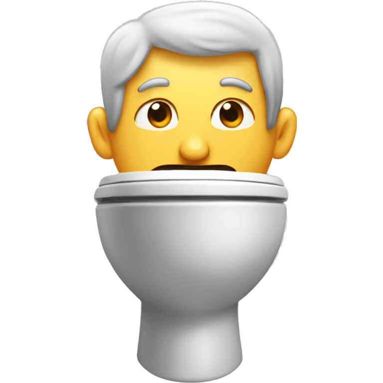 Man head coming out of toilet emoji