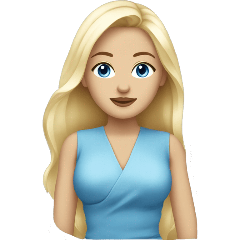 Spa blonde girl blue eyes emoji