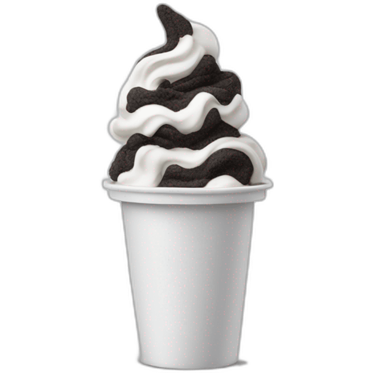 cookies and cream soft serve in tub emoji