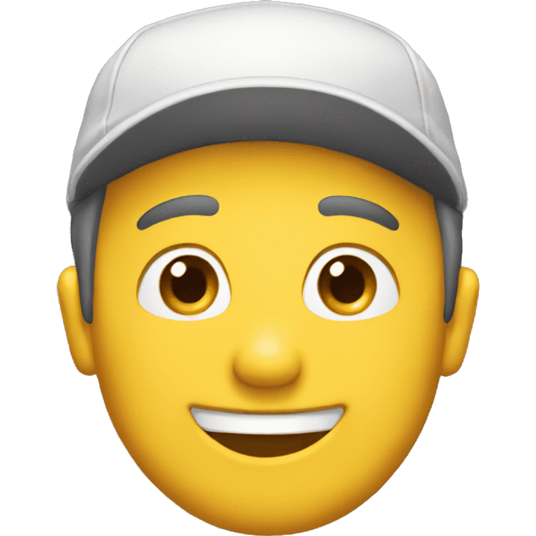 create smile emoji with wear cap emoji