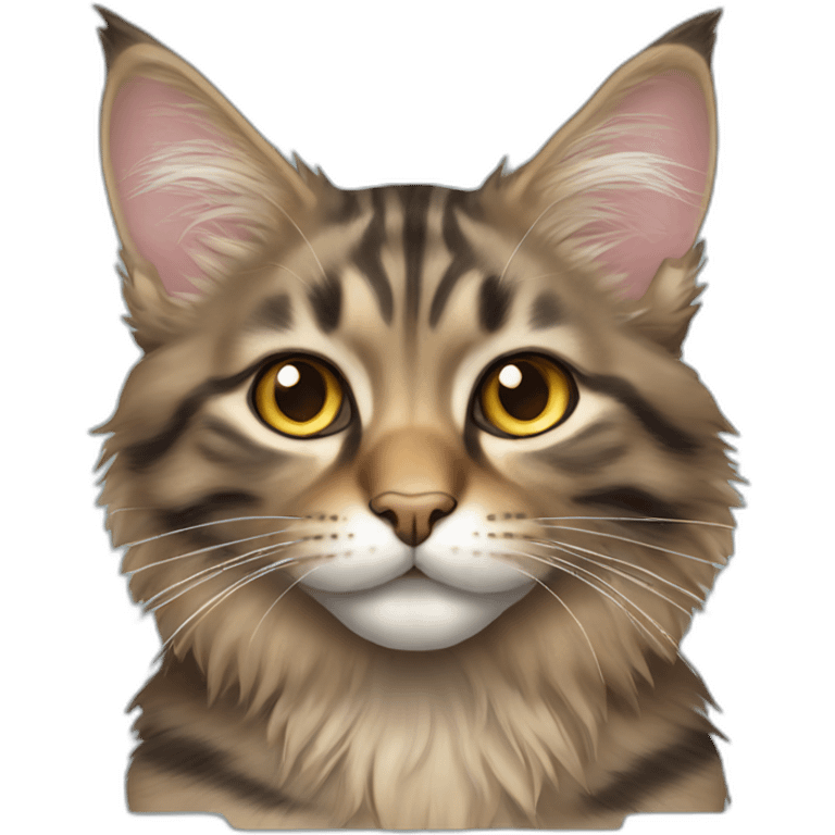 Main Coon tabby cat emoji