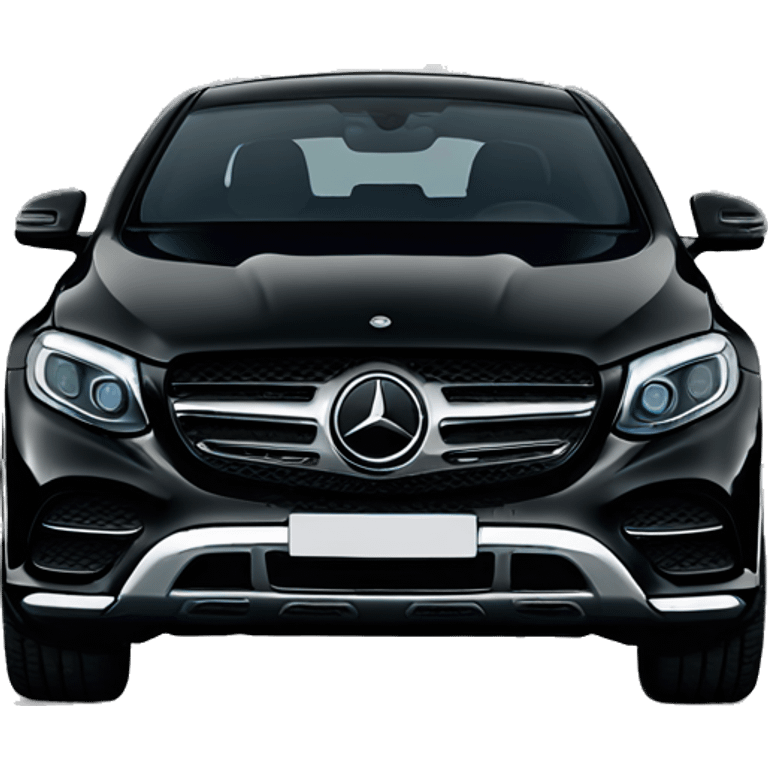 black Mercedes GLC coupe emoji