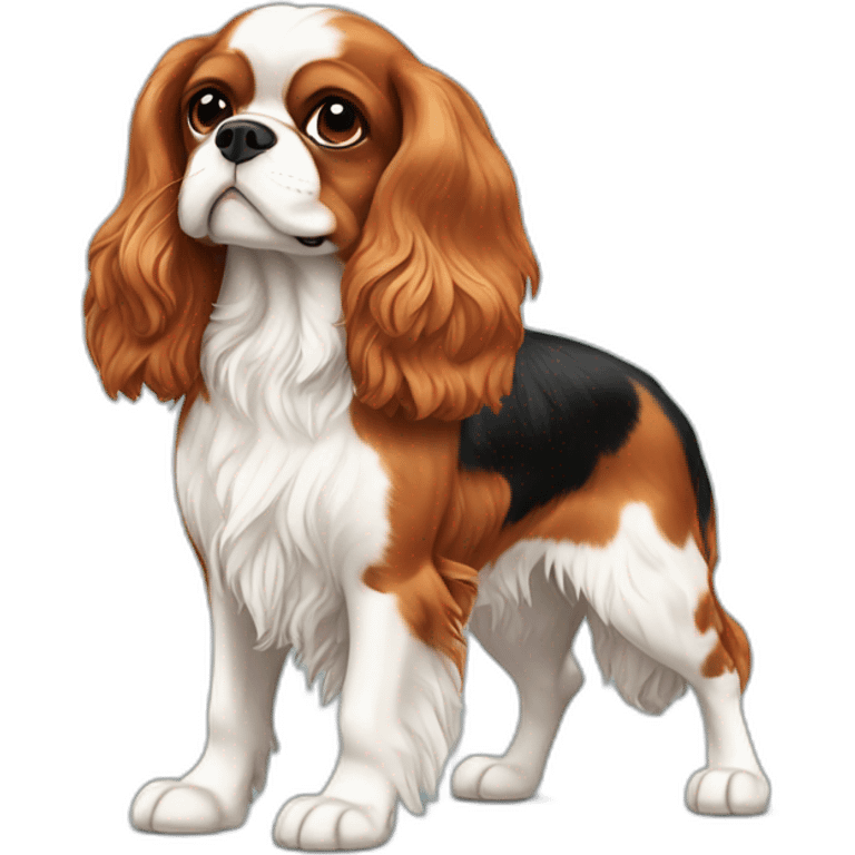  Cavalier King Charles Spaniel full body stand up emoji