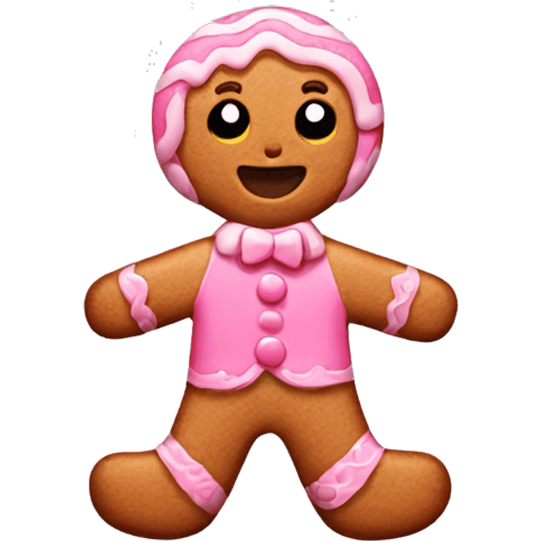 Pink gingerbread  emoji