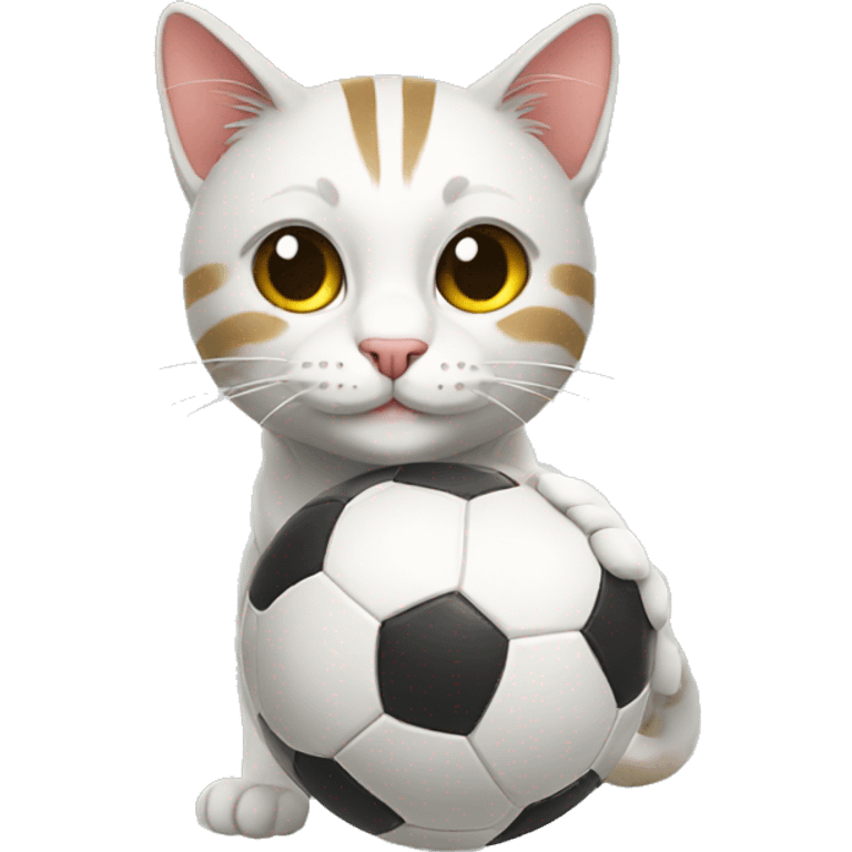 Soccer cat emoji