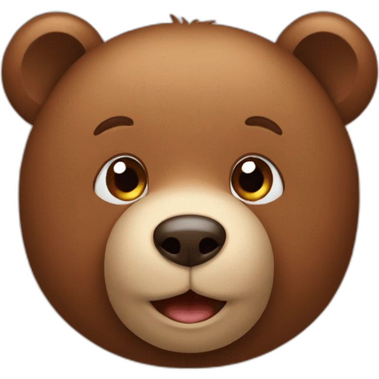 A cute little brown bear emoji