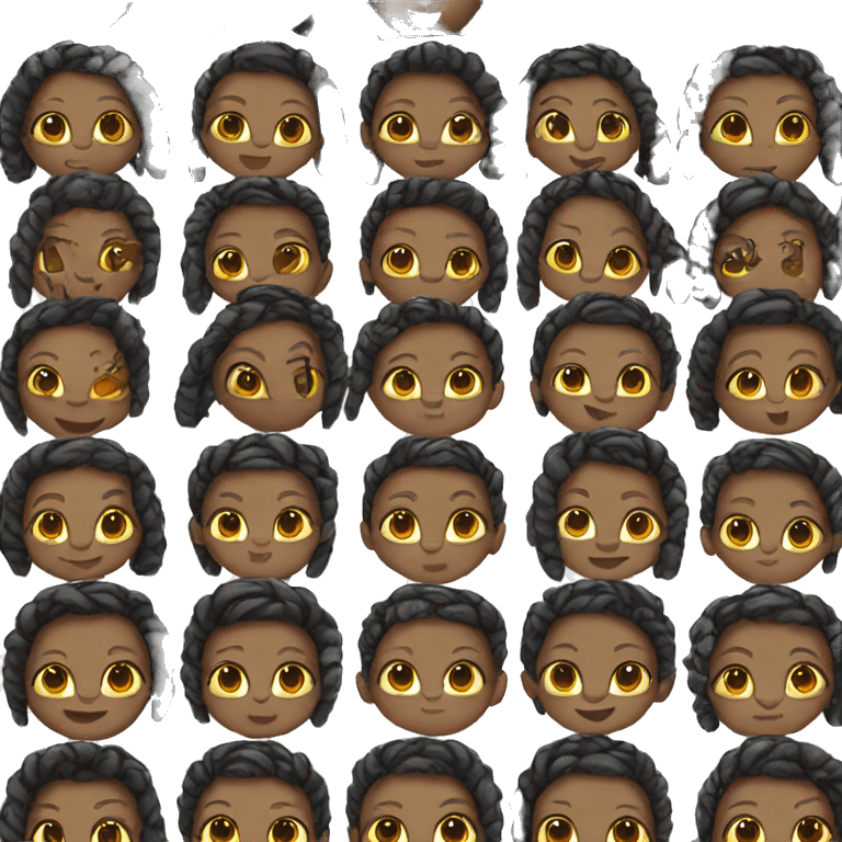 Black girl with braids  emoji