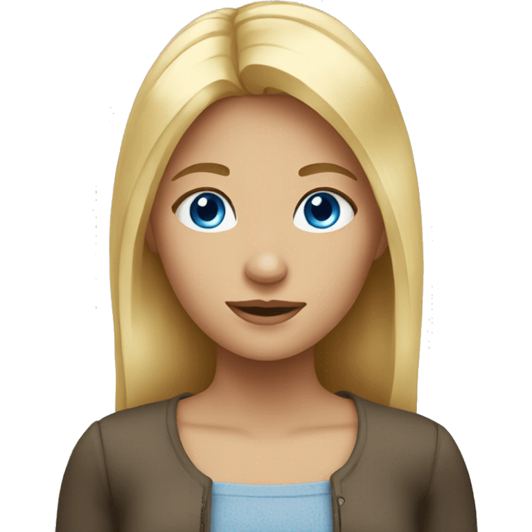 Girl with blond Hair and Blue eyes  emoji