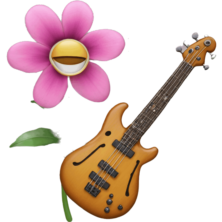 flower and bass emoji